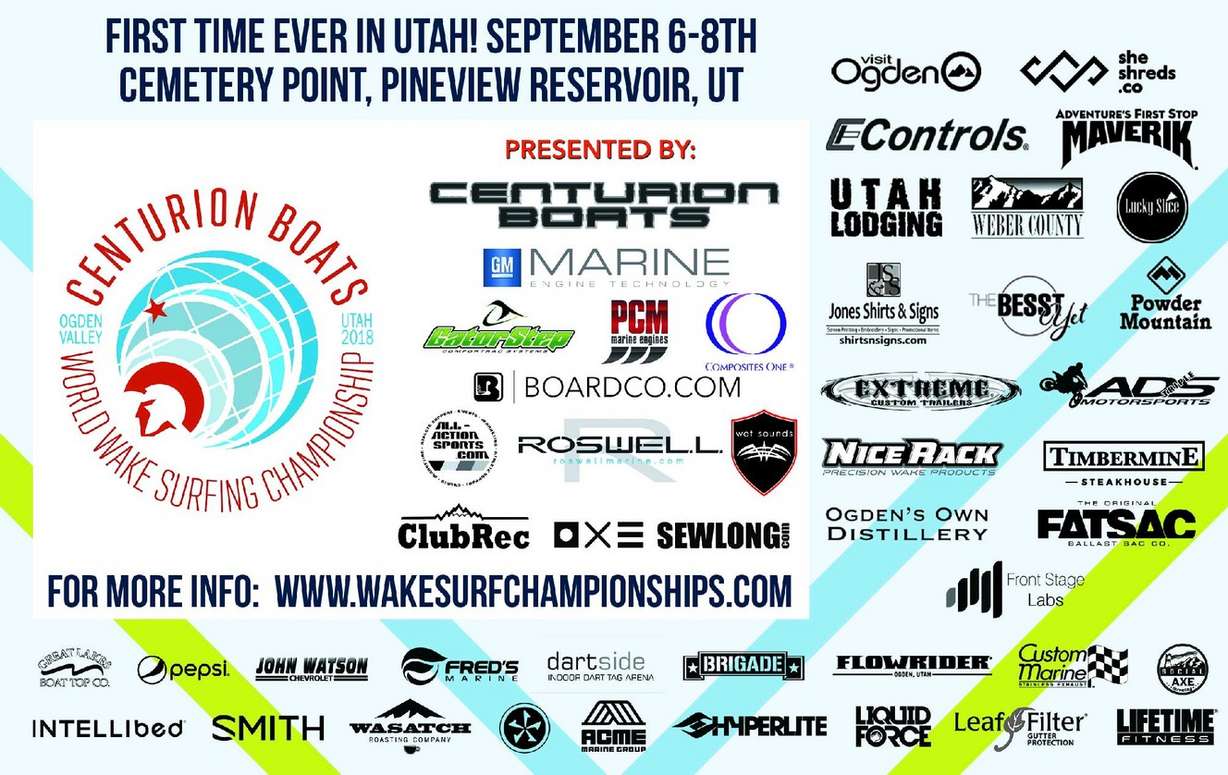 Promotional poster for the World Wakesurfing Championships to be held for the first time in Utah. (Photo: Courtesy of Tony Duffy)