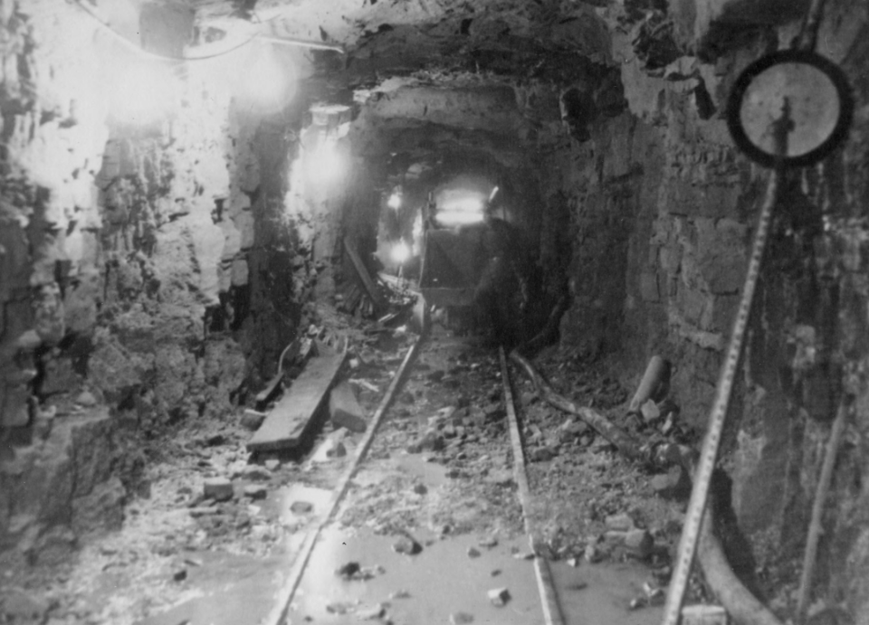 Workers construct a tunnel Deer Creek Dam in this undated photo. Construction of the dam lasted from 1938 until 1941. (Photo: Utah State History)