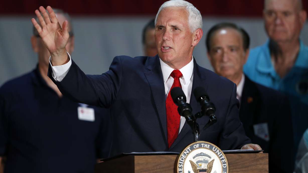 The Latest: Pence: I'd take lie detector test over NYT essay