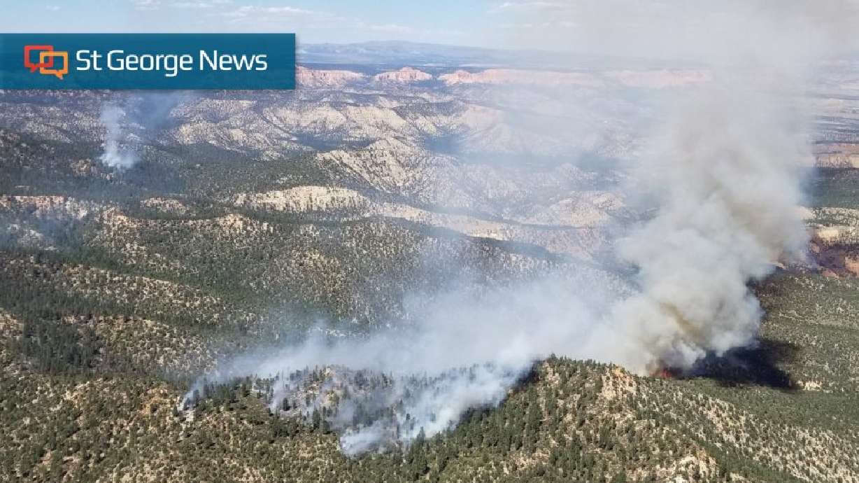 Riggs Fire grows as it burns in Bryce Canyon National Park