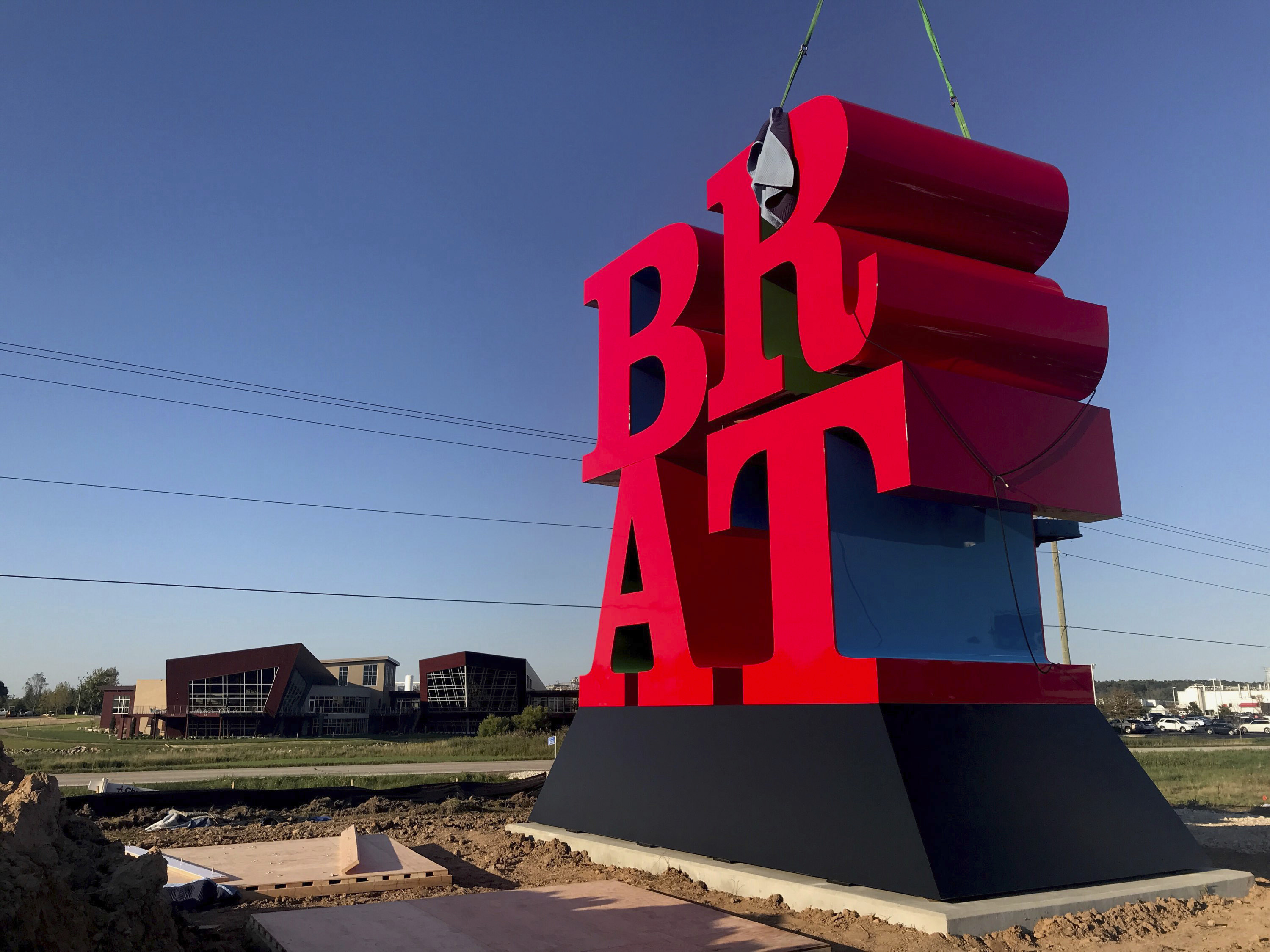 Wisconsin sculpture credited to 'LOVE' artist is big 'BRAT'