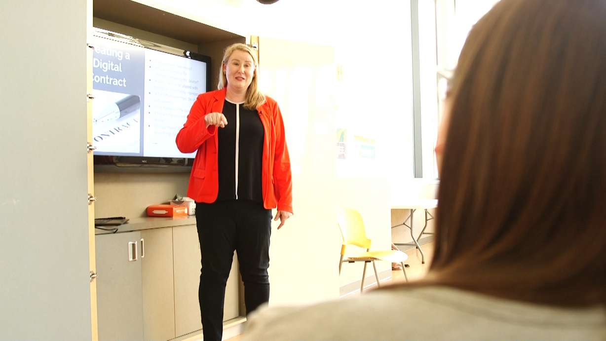 Carrie Rogers-Whitehead, CEO of Digital Respons-Ability, talks to KSL TV about a formal complaint made against Venmo. (Photo: KSL TV)