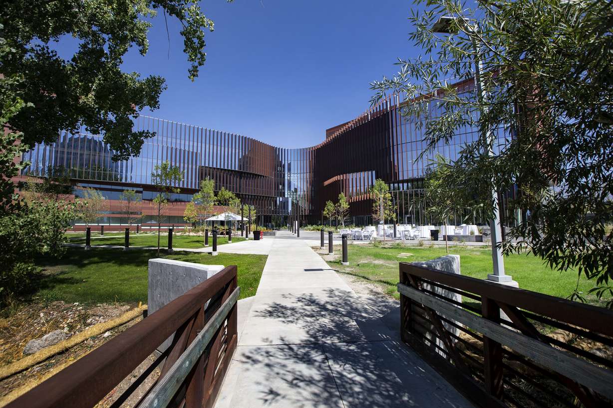 Intermountain Healthcare's new Kem C. Gardner Transformation Center in Murray is pictured on Wednesday, Sept. 19, 2018. The center aims to transform the ways health care is provided across the United States and globally. (Photo: Scott G Winterton, KSL)