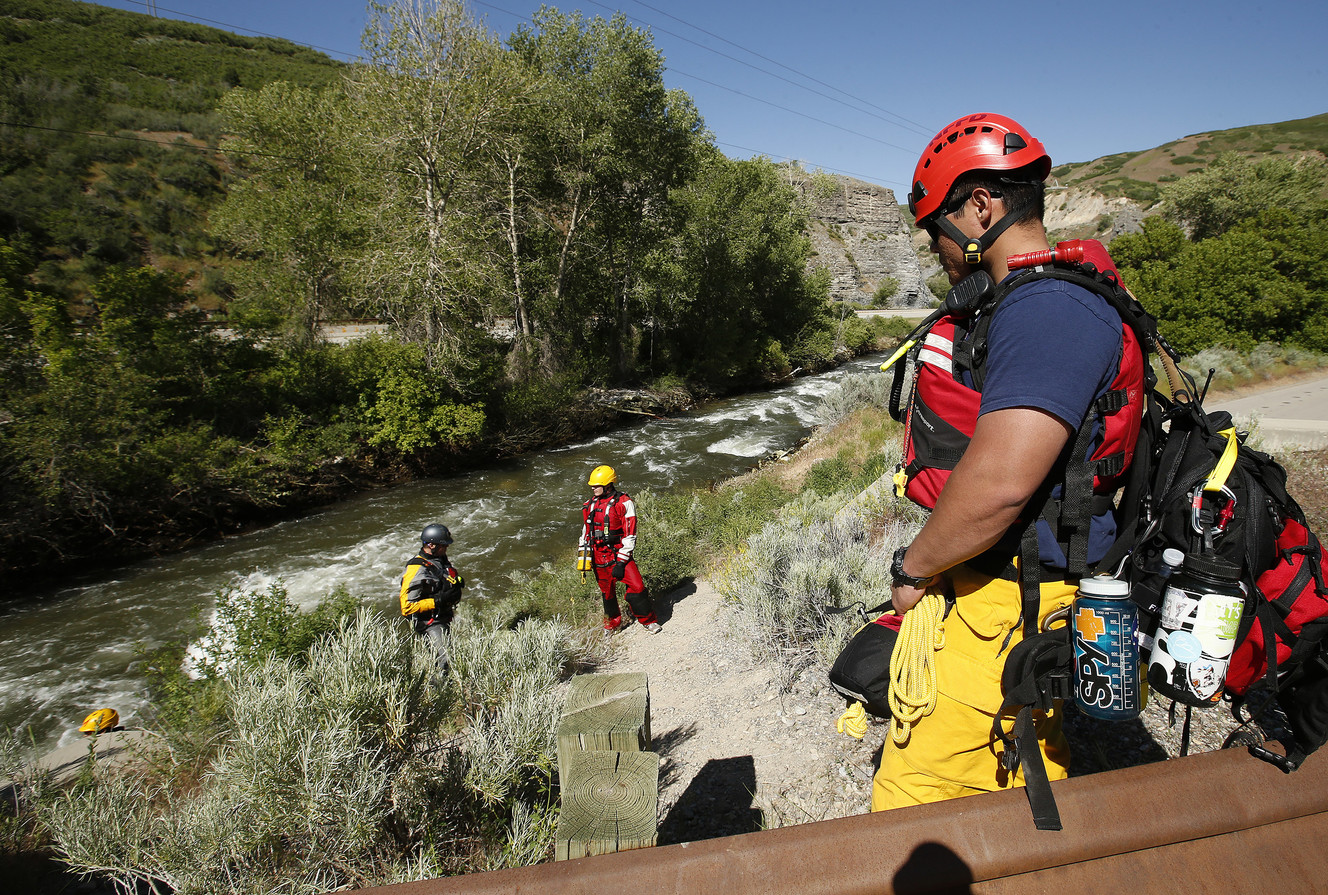 Searchers on Tuesday, May 30, 2017, look for a 4-year-old girl who fell into the Provo River on Monday. The body of London DeDios was found Tuesday morning, trapped in debris about a mile from where she fell in Monday afternoon. Both the girl's mother and a good Samaritan who tried to help also drowned while trying to rescue London. (Photo: Jeffrey D. Allred, KSL, File)