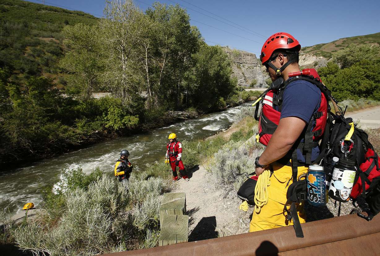 Searchers on Tuesday, May 30, 2017, look for a 4-year-old girl who fell into the Provo River on Monday. The body of London DeDios was found Tuesday morning, trapped in debris about a mile from where she fell in Monday afternoon. Both the girl's mother and a good Samaritan who tried to help also drowned while trying to rescue London. (Photo: Jeffrey D. Allred, KSL, File)