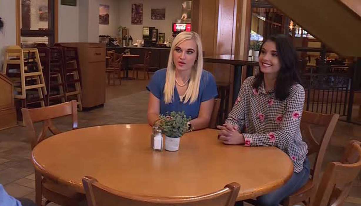 Caitlin Thomas(left) and Dexonna Talbot(right). Photo: Mike Anderson, KSL TV