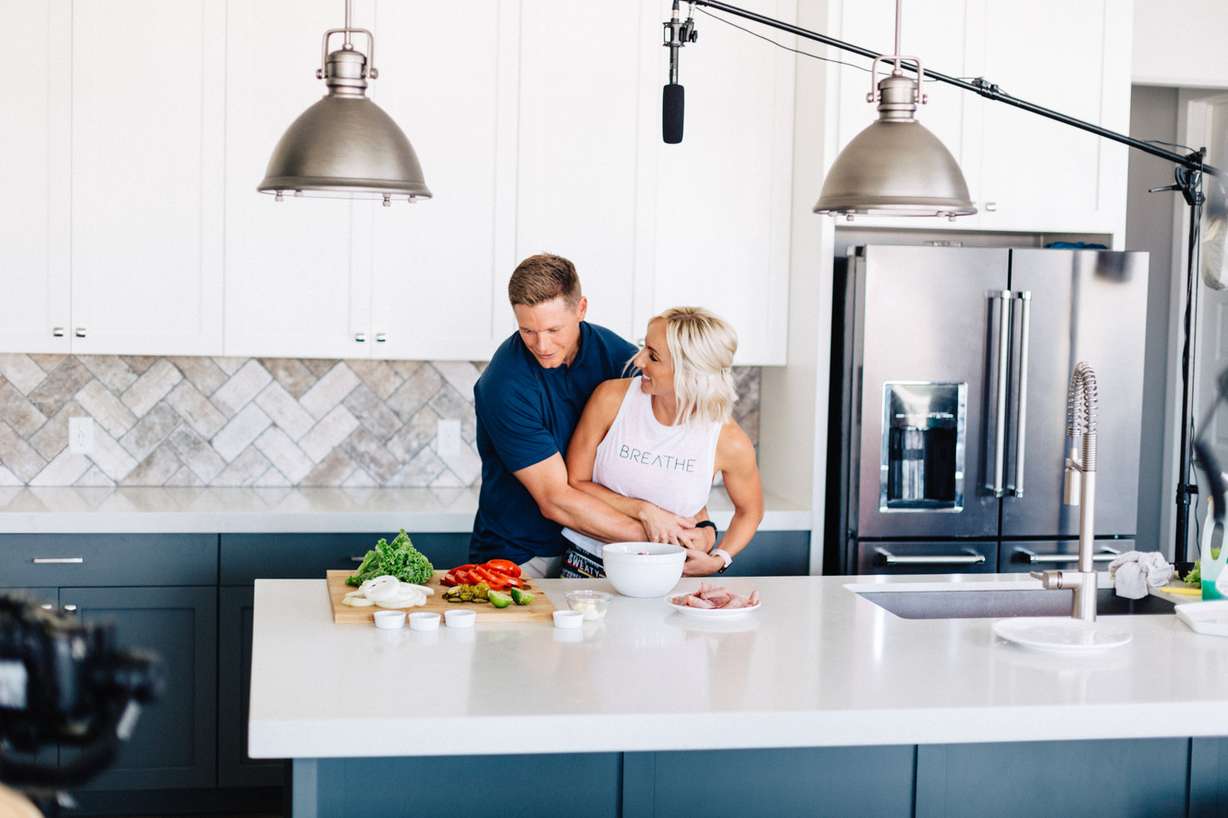 Today, JJ Peterson and his wife, Erika Peterson, coach people in the kitchen and the gym with macro based meal plans and functional training workouts. (Photo: Dakota Corbin/JJ Peterson)