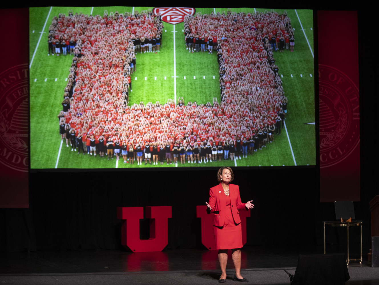 University of Utah President Ruth V. Watkins speaks after being inaugurated as the university's 16th president during a ceremony at Kingsbury Hall on the U. campus in Salt Lake City on Friday, Sept. 21, 2018. (Photo: Steve Griffin, KSL)
