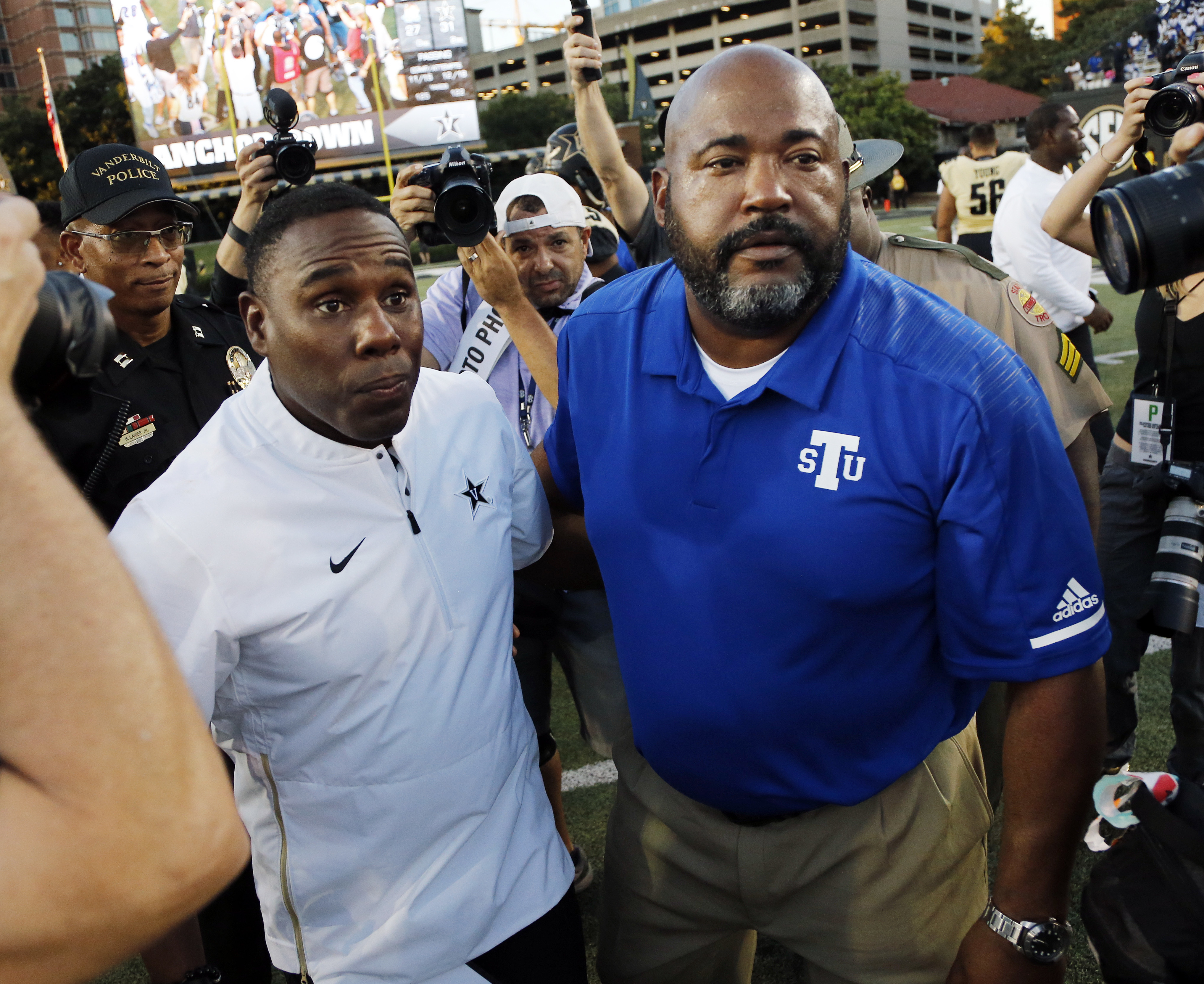 TSU linebacker critical after collapsing, needing surgery