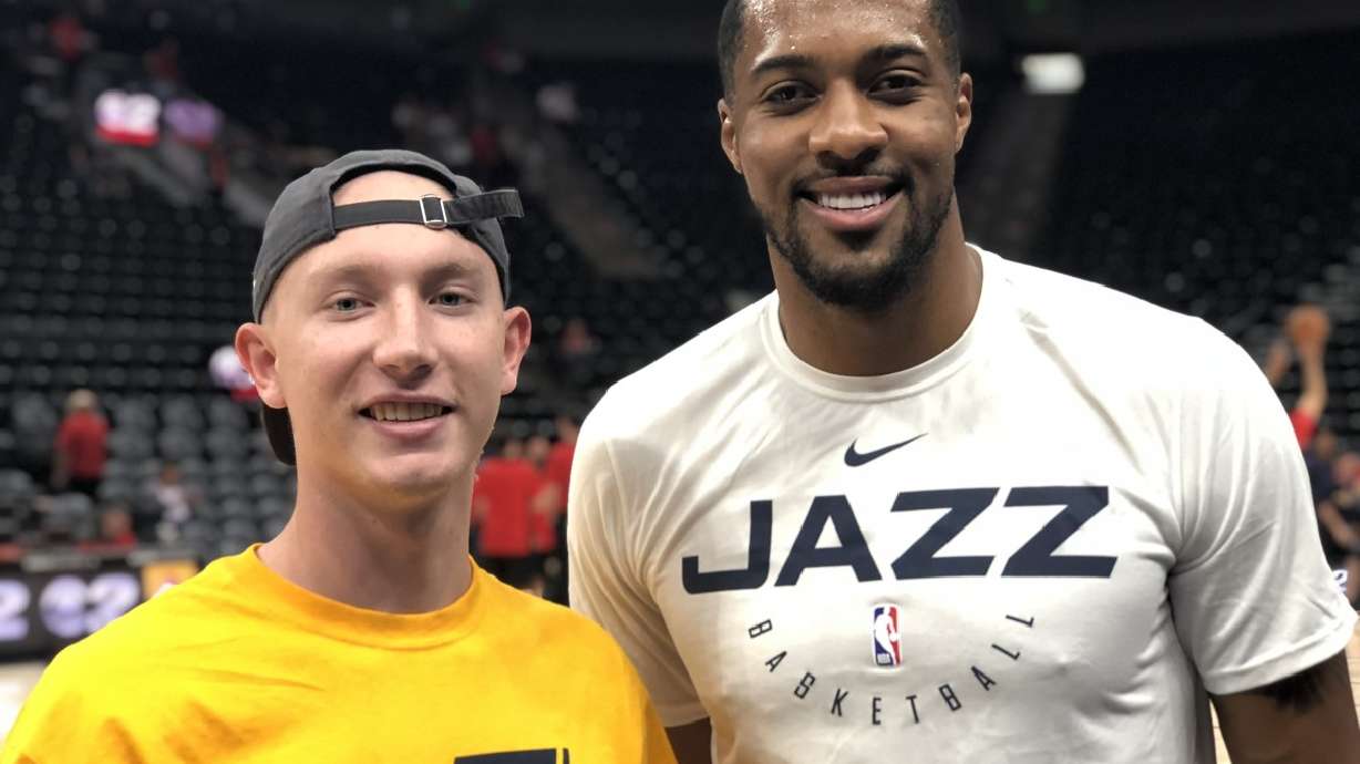 Utah Jazz’s Derrick Favors surprises former North Summit basketball star battling leukemia