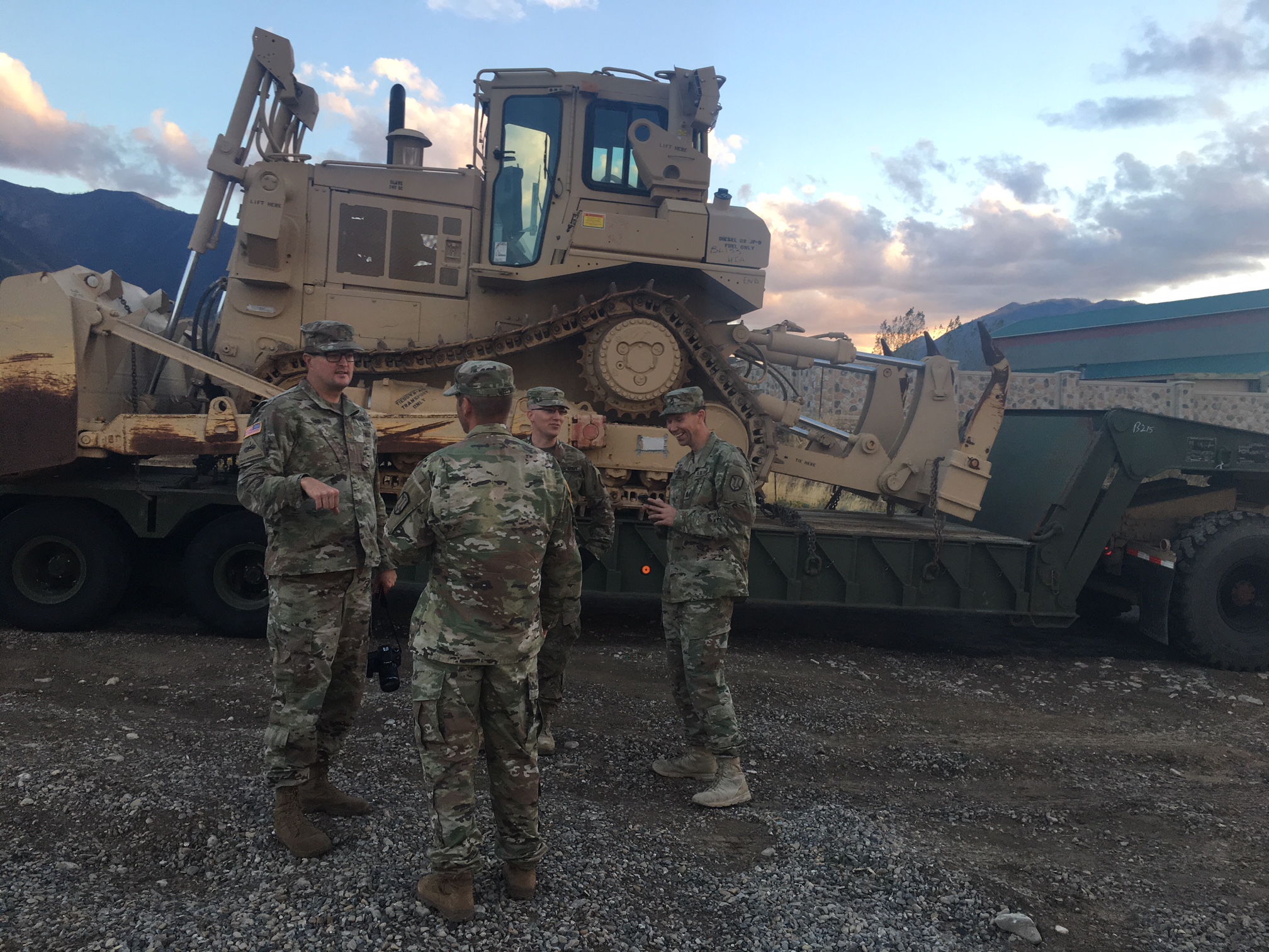 The Utah National Guard prepares Monday, Oct. 1, 2018, to help in communities facing possible flooding. Photo: KSL TV