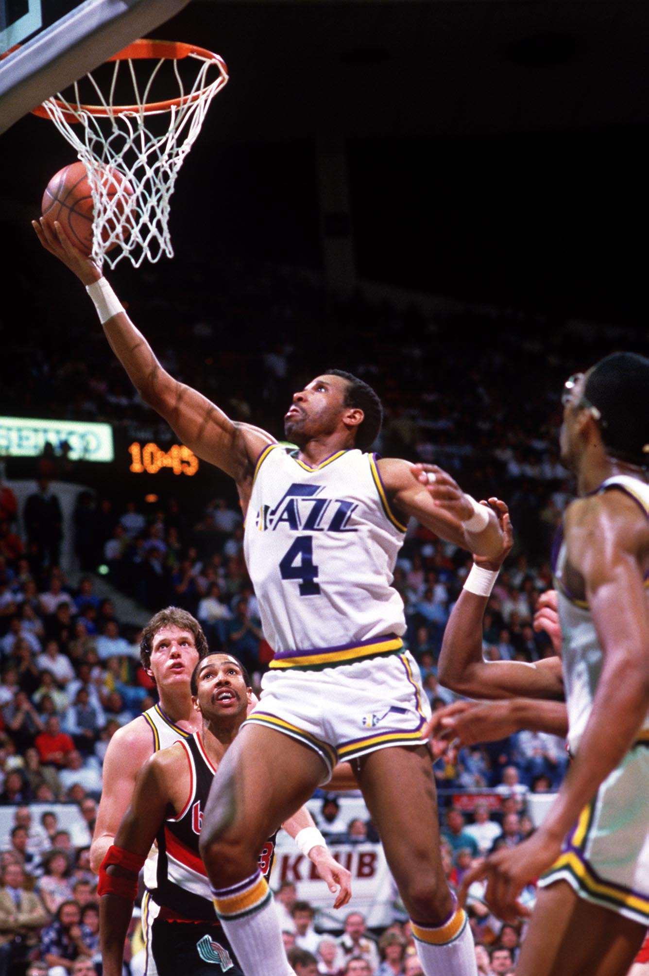 Adrian Dantley goes up for a layup. (Photo: Don Grayston, Deseret News)
