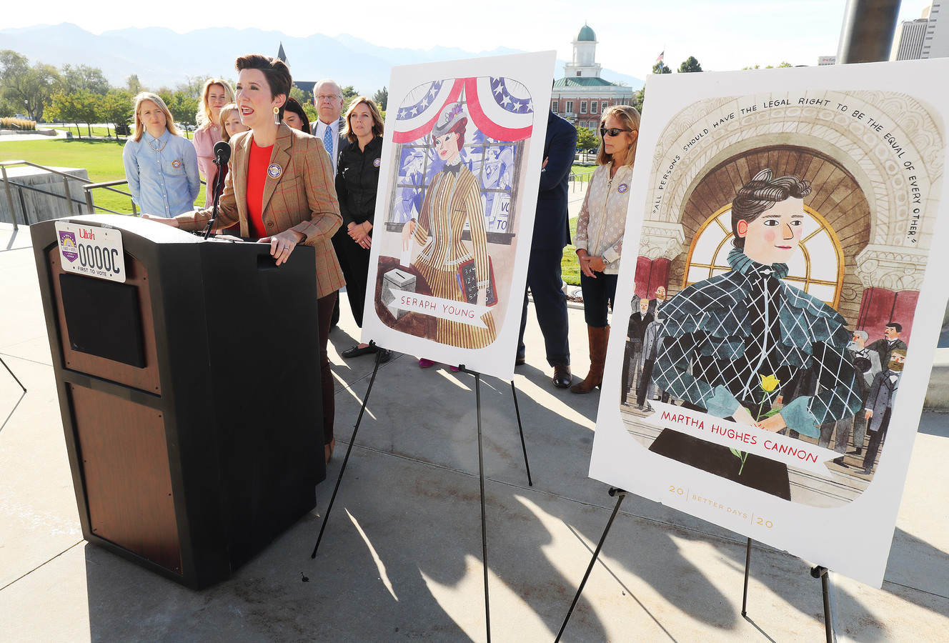 New Utah license plates celebrating Utah women's suffrage now available