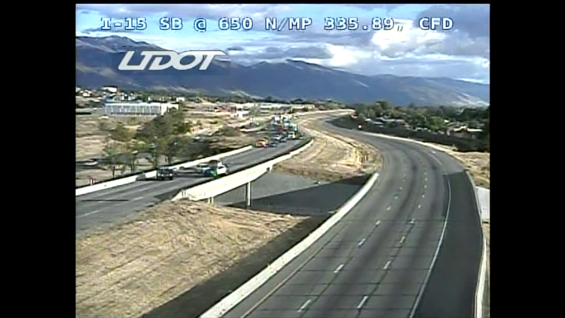 Troopers stop vehicles on I-15 in Clearfield because of an incident Monday evening. (Photo: Utah Department of Transportation)