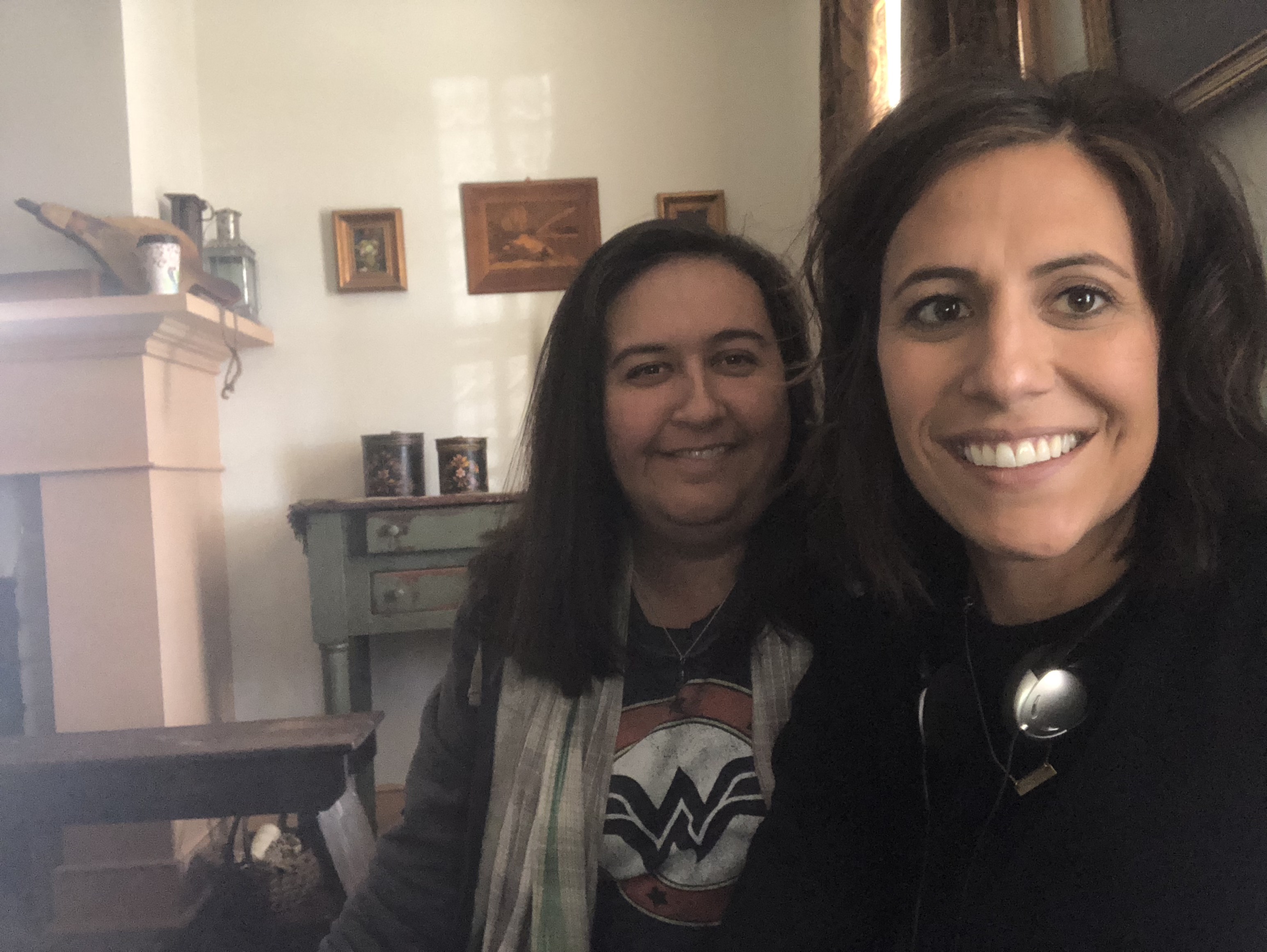 Scriptwriter Melissa Leilani Larson and director Chantelle Squires on the set of "Jane and Emma." (Photo: Courtesy of Excel Entertainment)