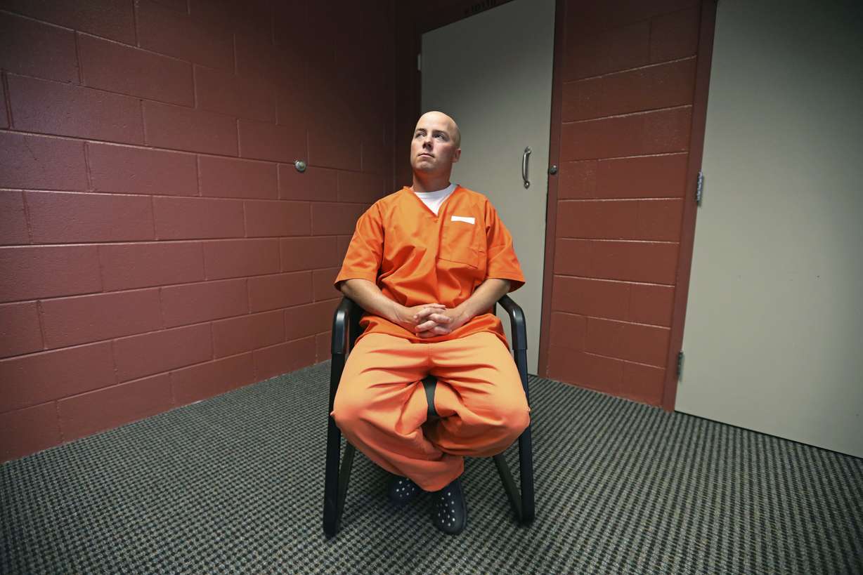 In this Tuesday, Oct. 9, 2018, photo, inmate Russell Henderson looks on during a prison interview at Wyoming Medium Correctional Institution, in Torrington, Wyo. Photo: AP Photo