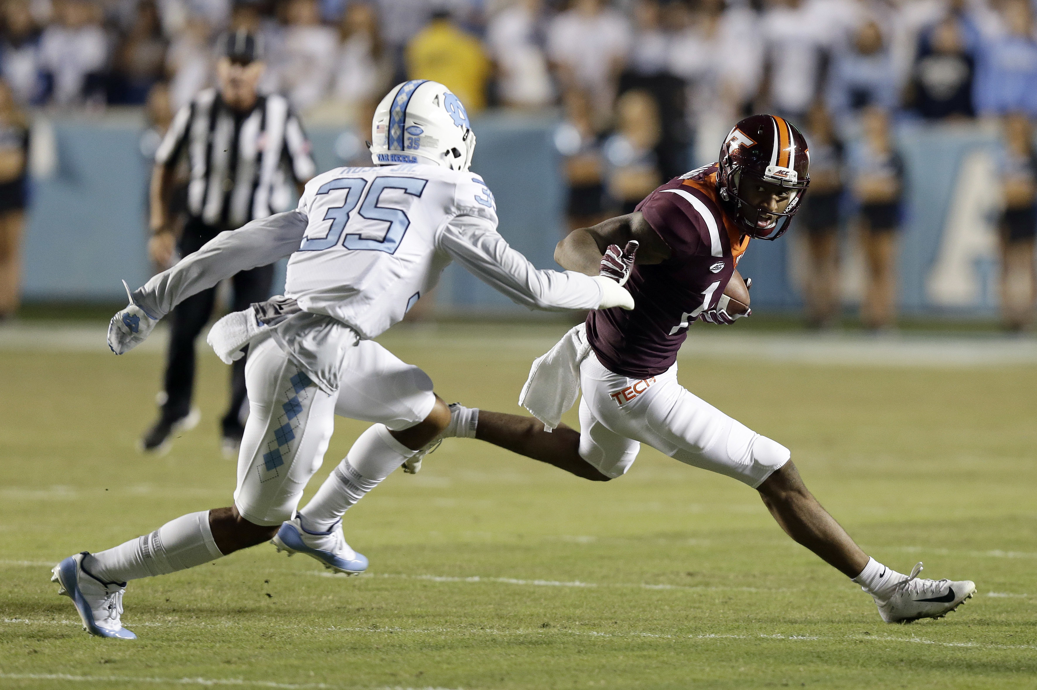 Virginia Tech rallies to beat North Carolina 22-19