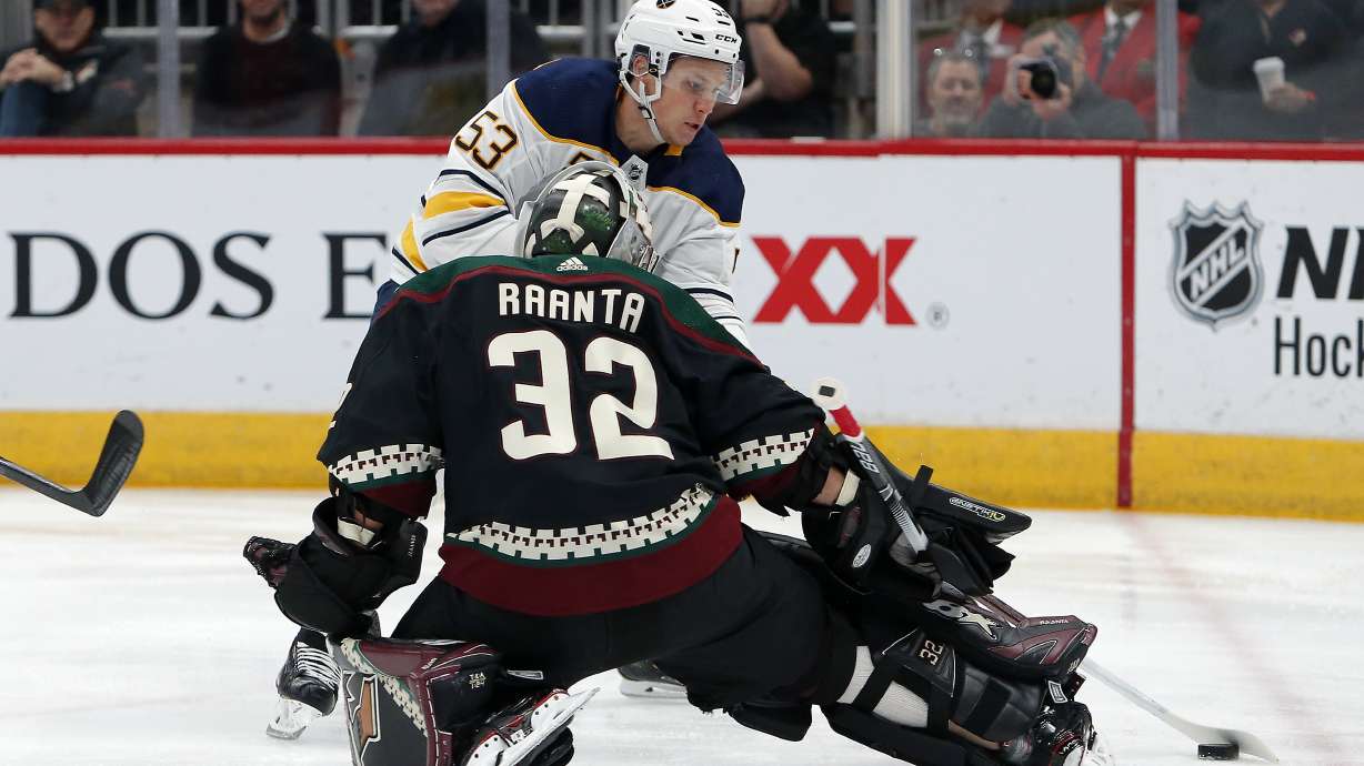 Top pick Dahlin scores first goal, Sabres beat Coyotes 3-0