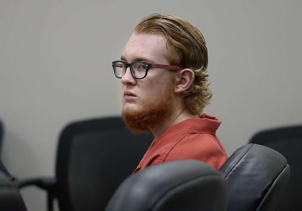 Tyerell Przybycien, 18, of Spanish Fork, sits during an evidence hearing in Provo's 4th District Court on Wednesday, Aug. 23, 2017. Przybycien is charged with murder, a first-degree felony, in the death of 16-year-old Jchandra Brown, who was found hanging from a rope near Maple Lake in Payson on May 6. Prosecutors say Przybycien helped Brown prepare to kill herself, then recorded her for 10 to 11 minutes on a cellphone while she did, never trying to help the girl. (Photo: Scott Sommerdorf)