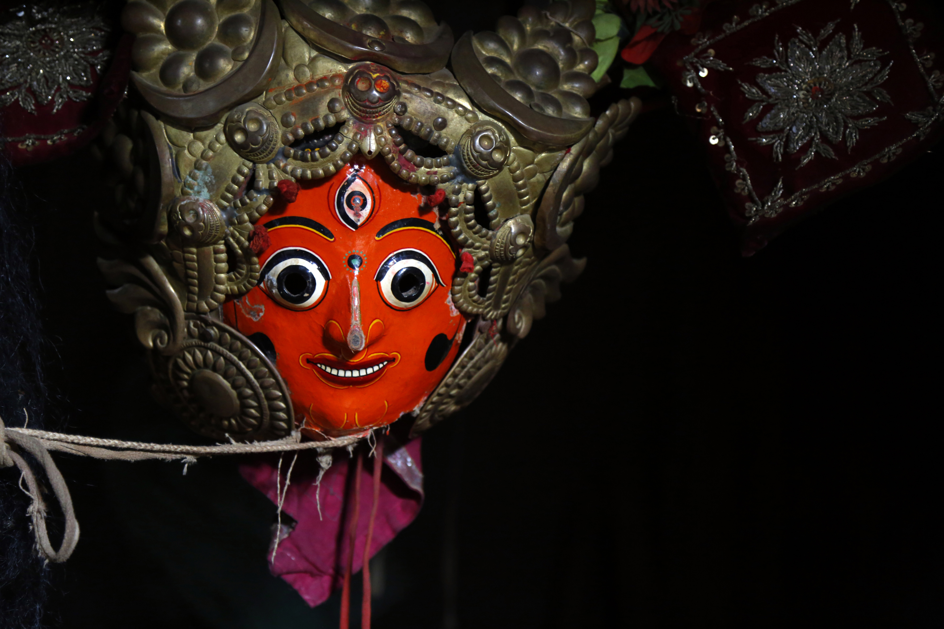 AP PHOTOS: Nepal's masked dancers mark the end of monsoon