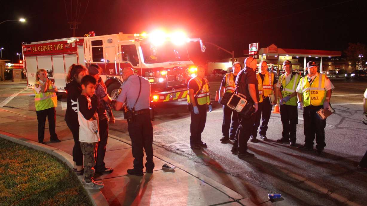 Driver runs into group of children in St. George crosswalk