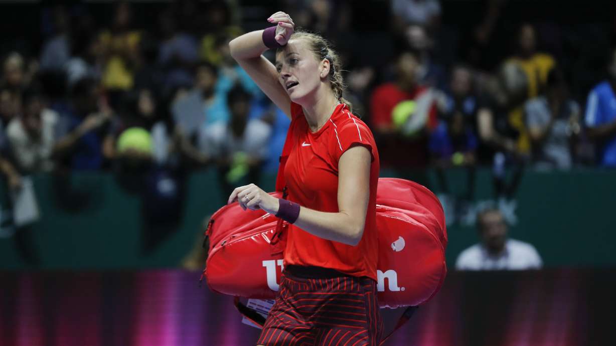 Pliskova reaches WTA Finals semifinals with win over Kvitova