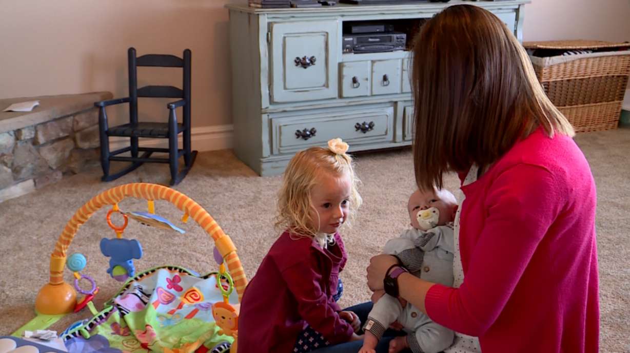 Ashley McGavin had everyone in her family get a flu shot to protect their new baby, who isn't old enough to receive his own shot. (Photo: KSL TV)