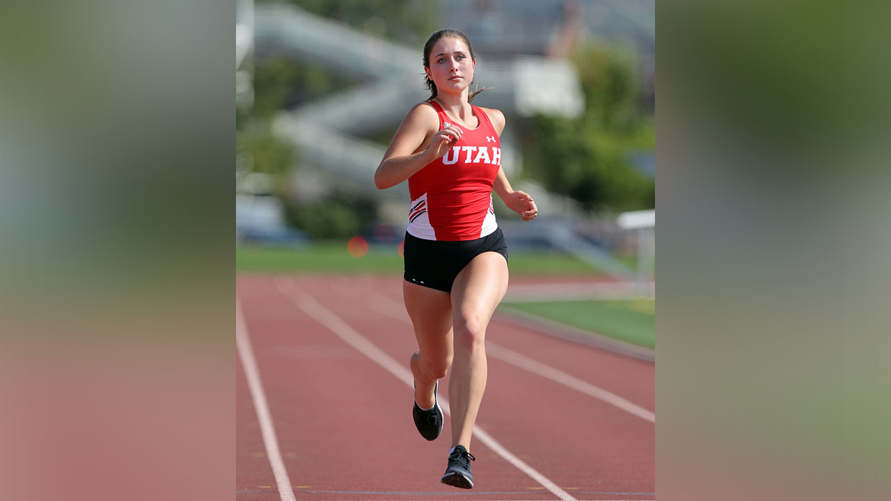 Utah's Lauren McCluskey, runs on Aug. 30, 2017, in Salt Lake City. McCluskey, 21, was shot and killed on campus Monday night. (Photo: Steve C. Wilson, University of Utah)