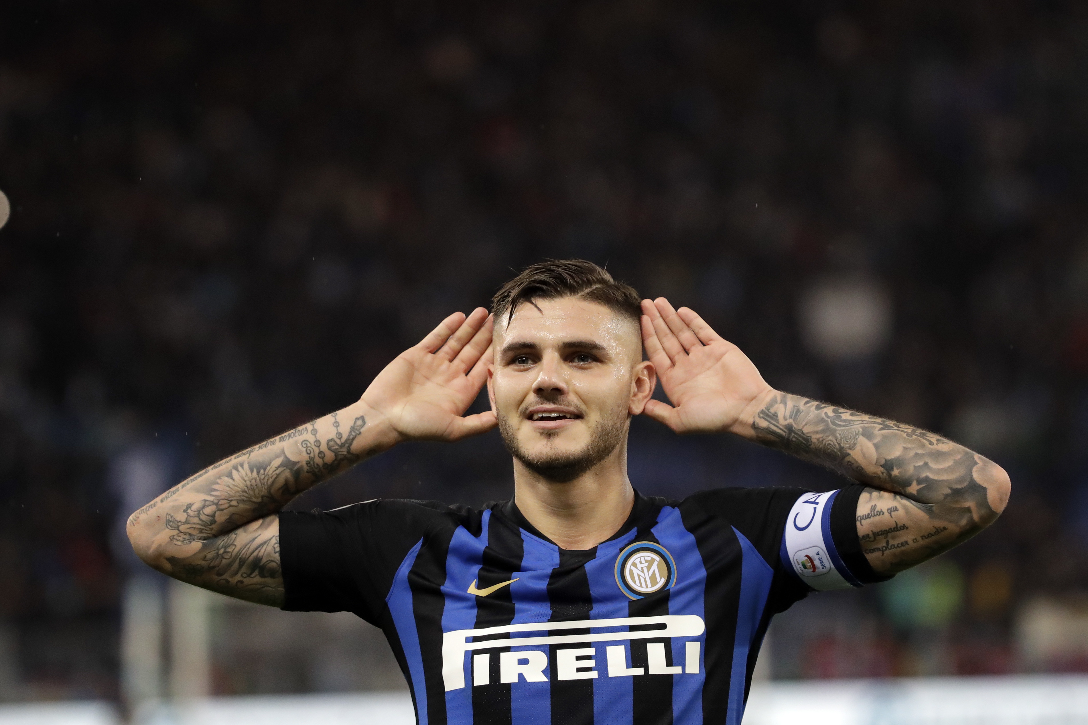 Icardi scores 2 as Inter beat Lazio and go 2nd in Serie A