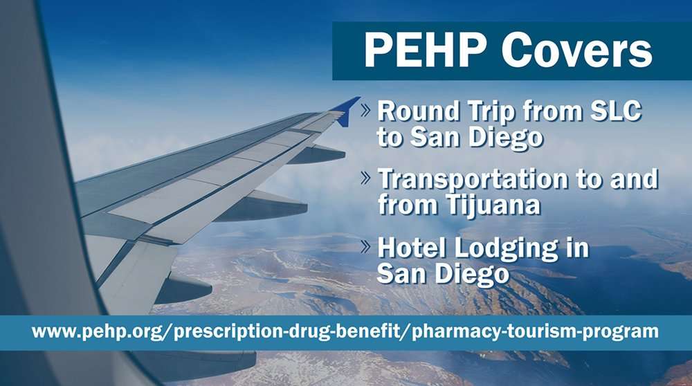 An advertisement for PEHP’s Pharmacy Tourism Program. (Photo: PEHP via Twitter)