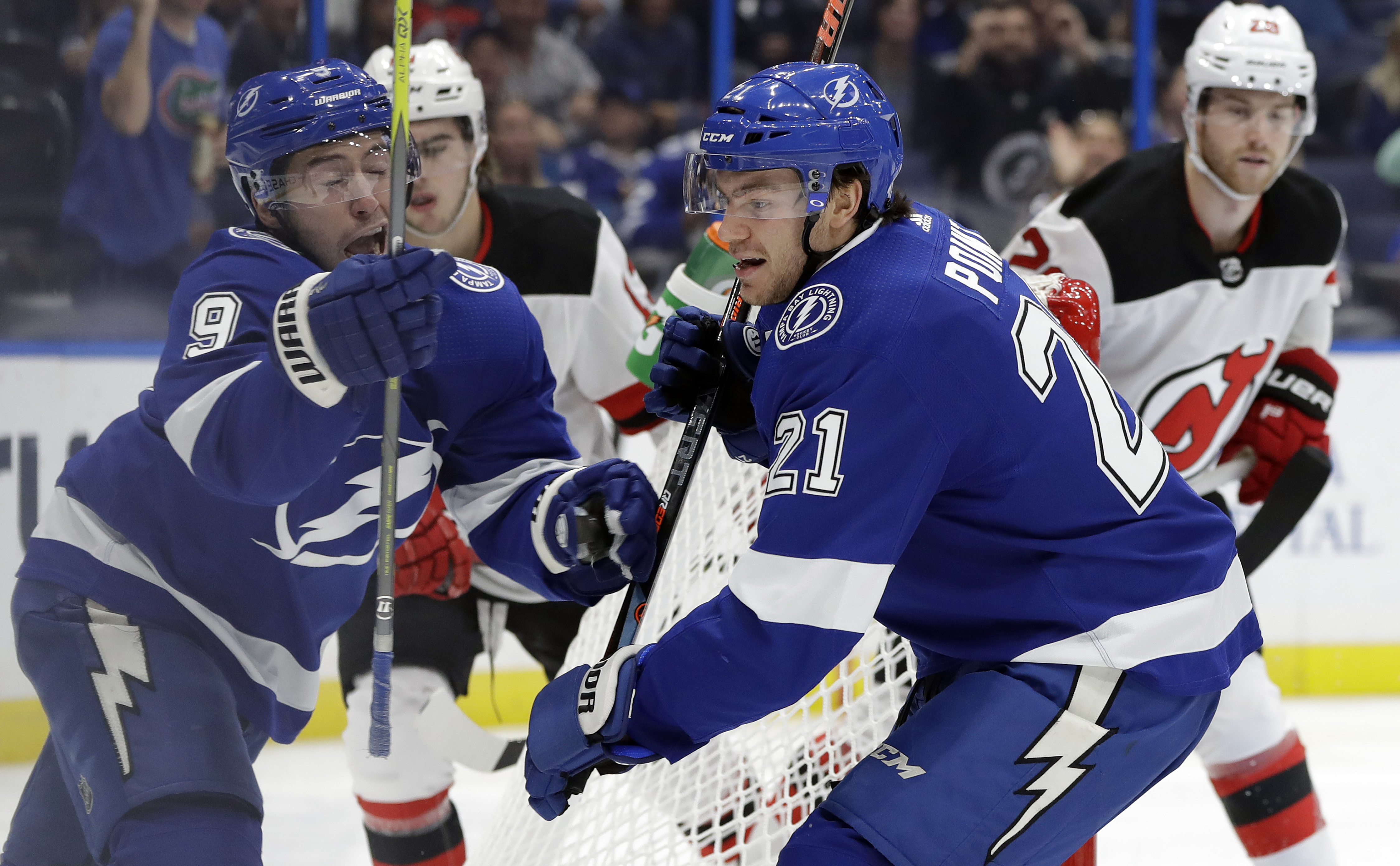 Point has 5 points, Lightning beat Devils 8-3