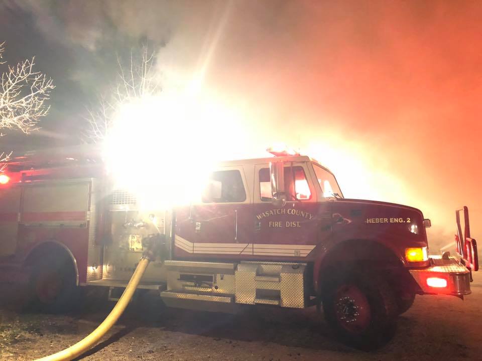 Barn fire in Heber City destroys 150 tons of hay