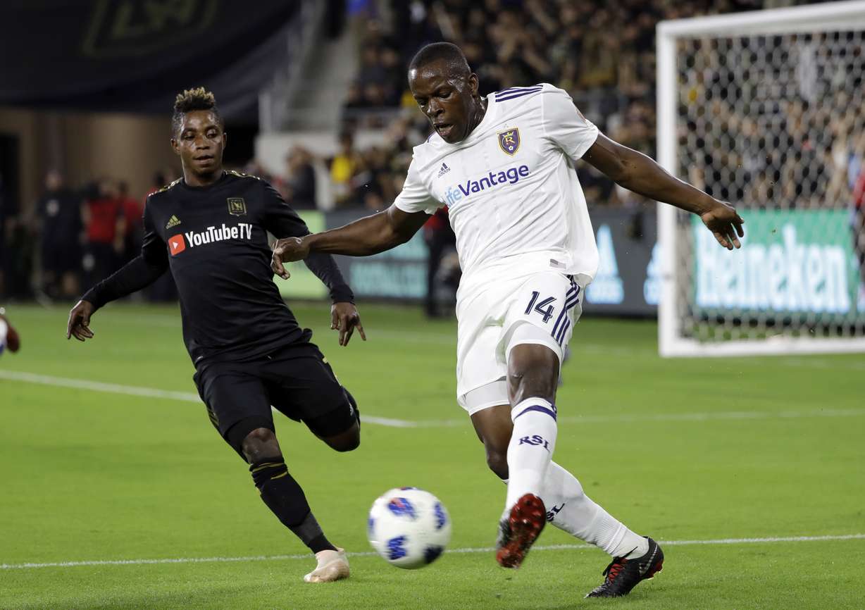 Real Salt Lake's Nedum Onuoha against LAFC on Nov. 1, 2018, in Los Angeles.