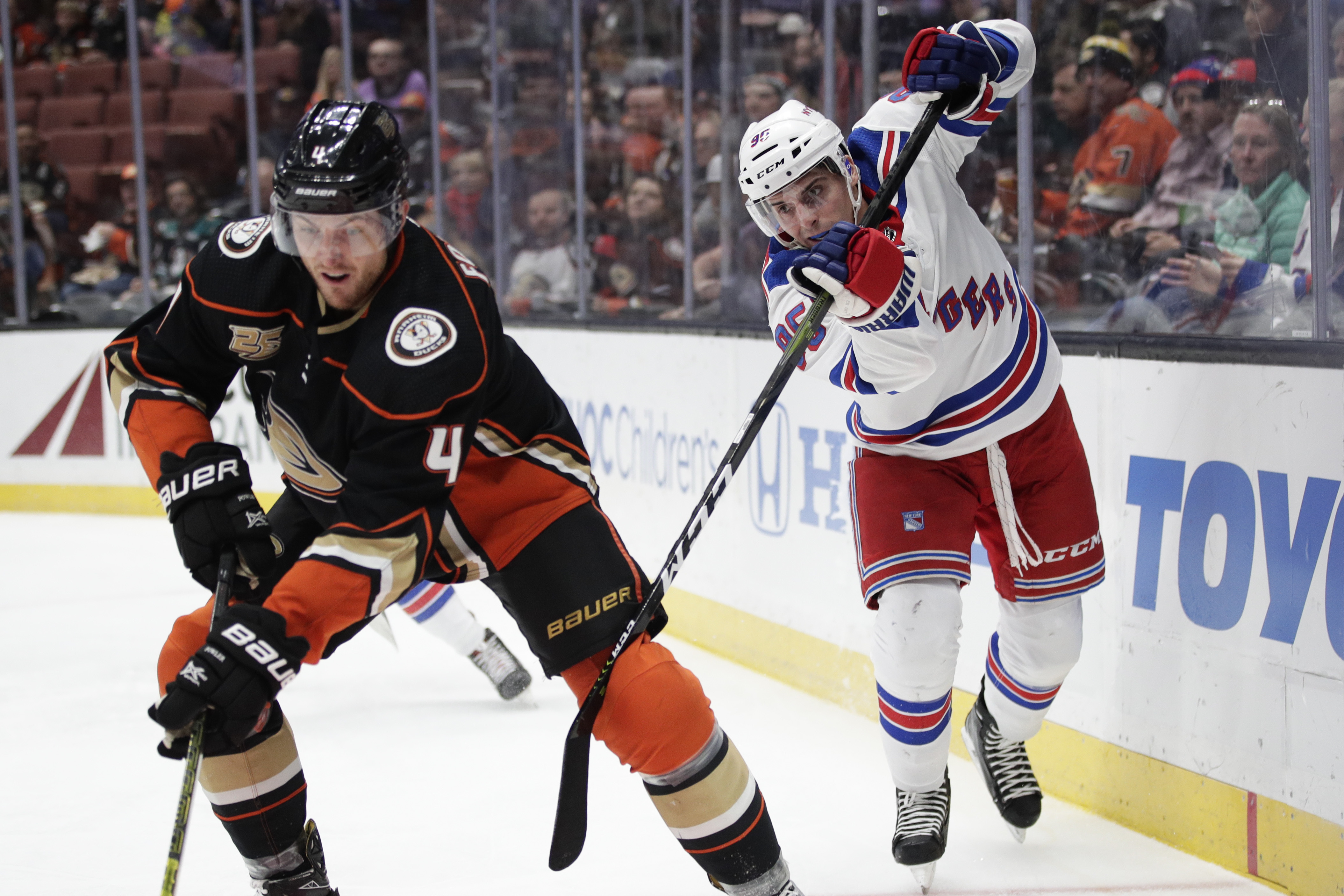 Rangers end road trip with 3-2 win over Ducks in shootout
