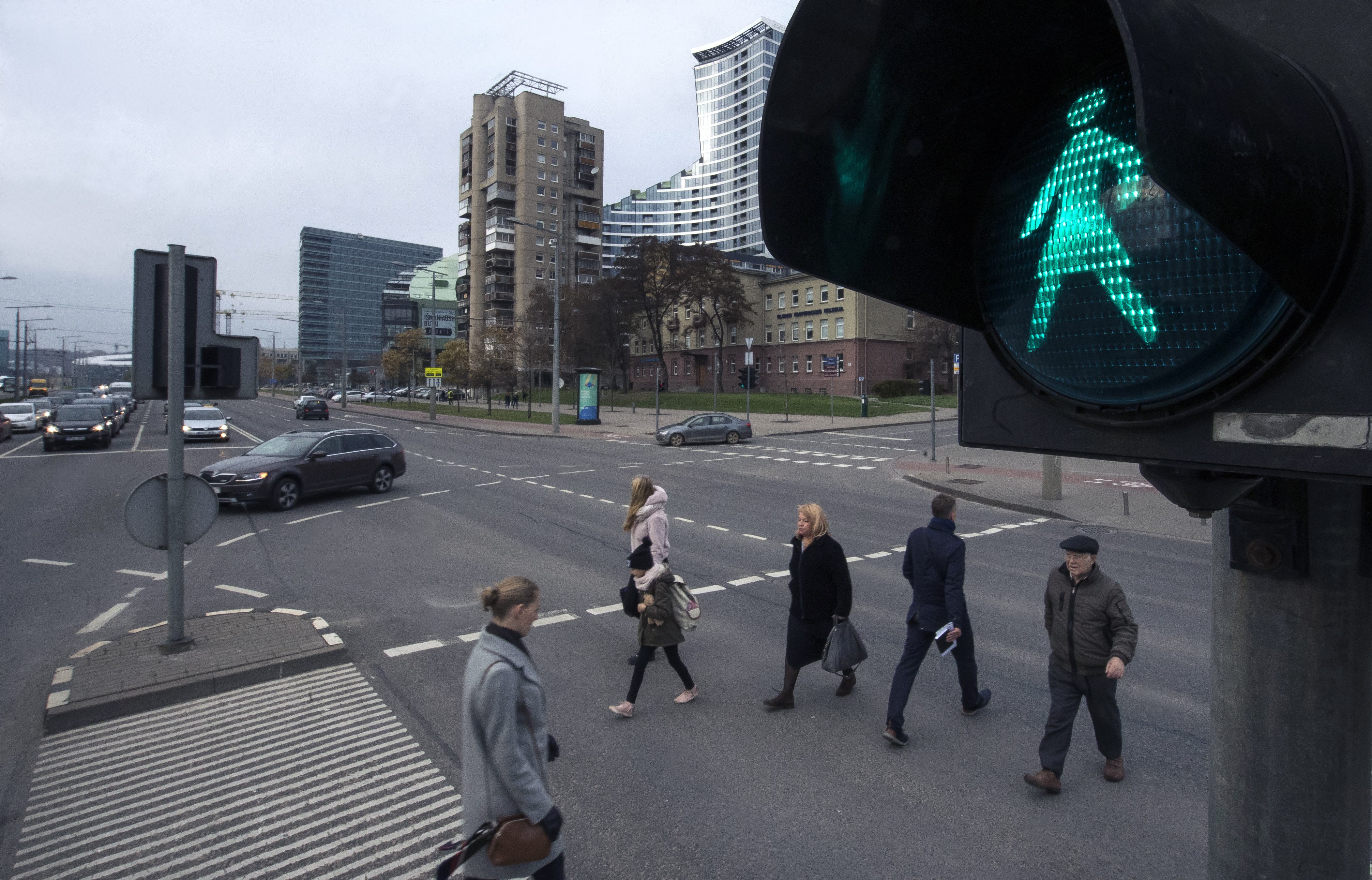 Lithuania marks female suffrage with crossing lights
