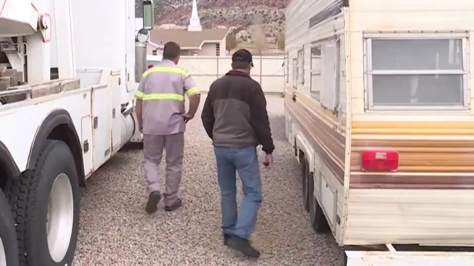 Robert Williams of Cedar City is happy to have back his trailer that he reported stolen in 2015. Photo: Steve Breinholt, KSL TV