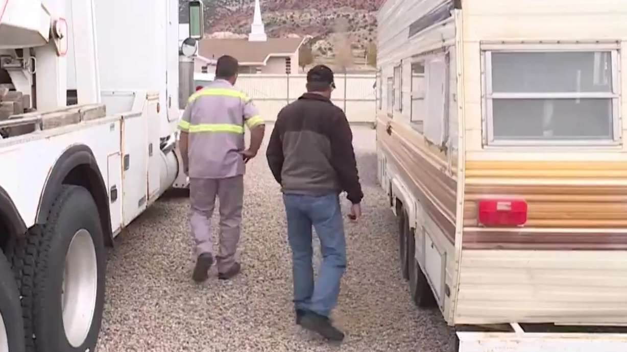 Robert Williams of Cedar City is happy to have back his trailer that he reported stolen in 2015. Photo: Steve Breinholt, KSL TV