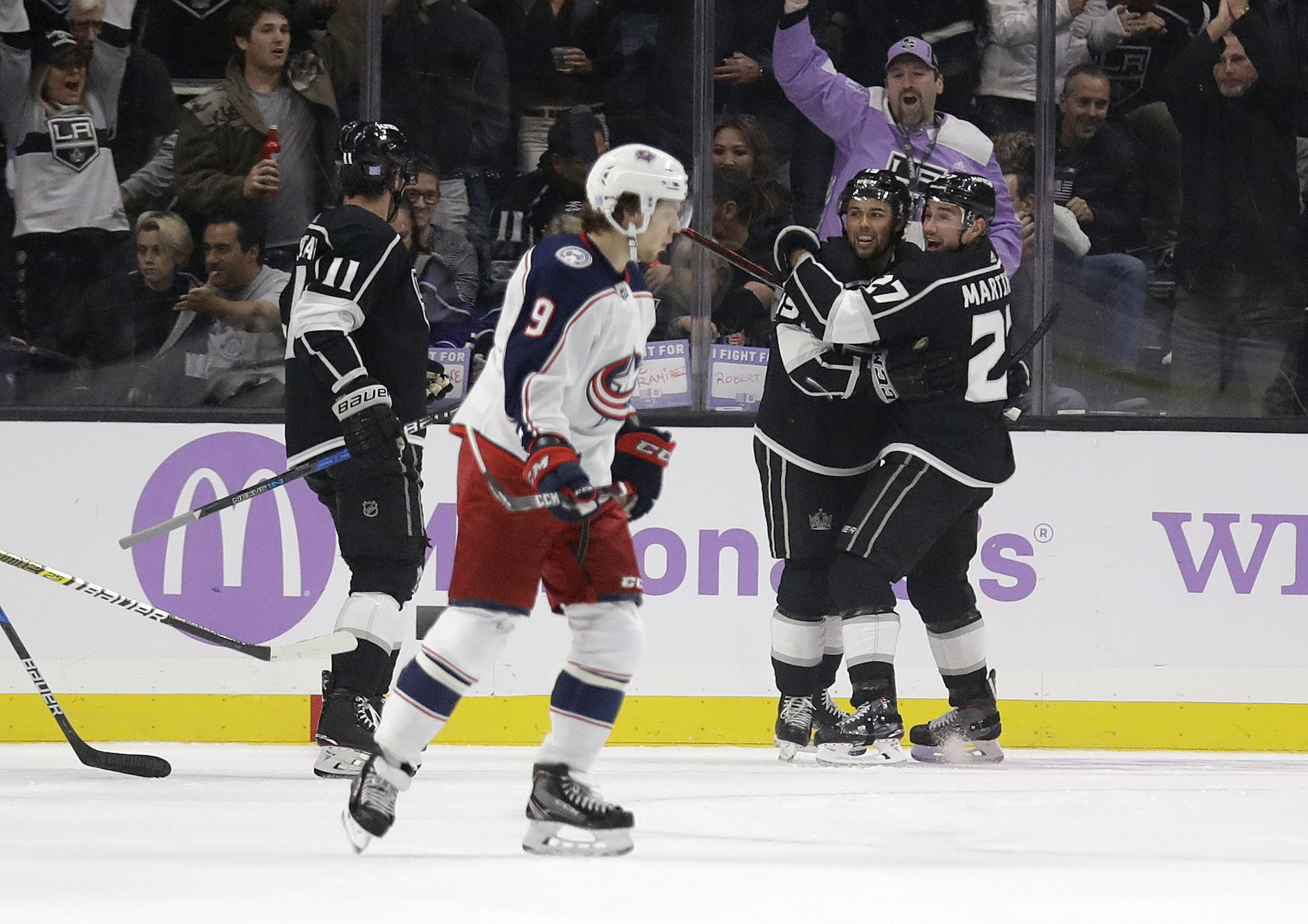 Carter, Campbell lead Kings past Blue Jackets 4-1