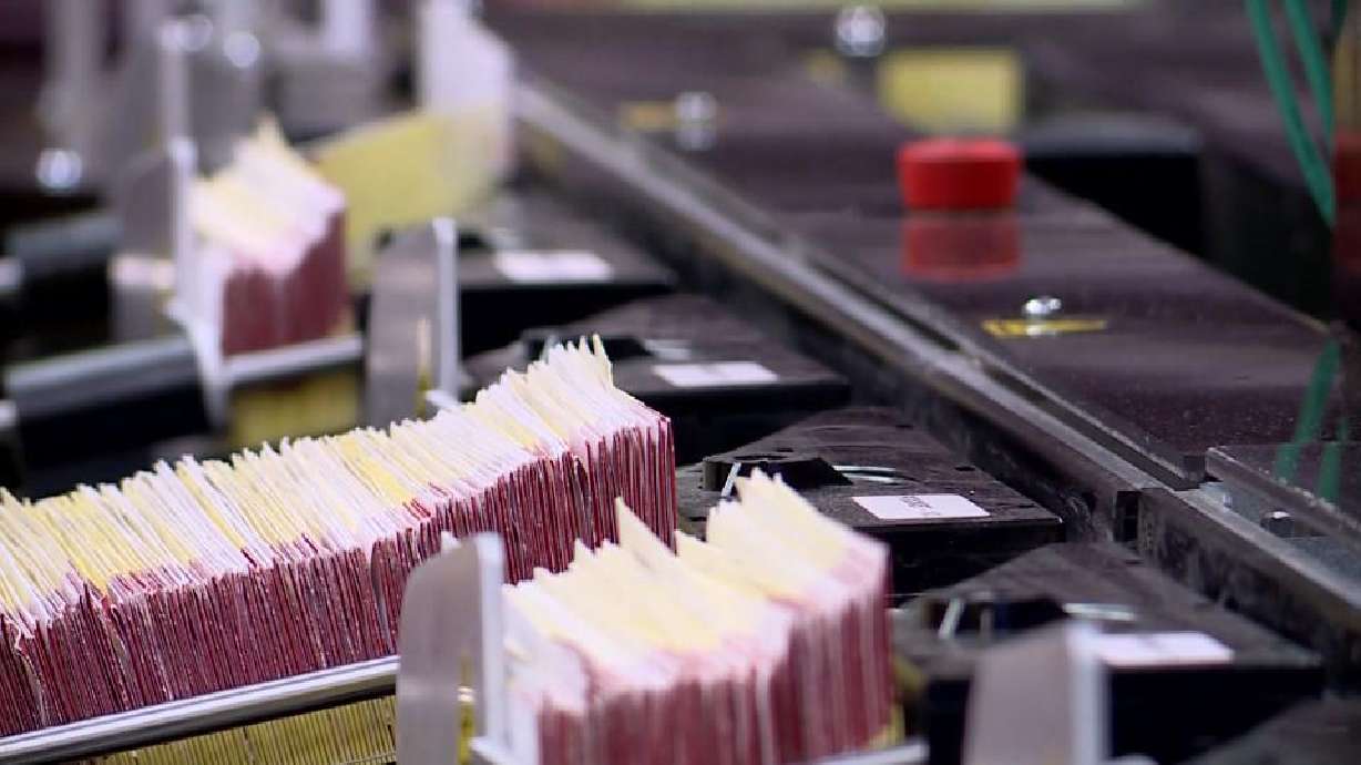 Even before Election Day 2018, Utah’s voter turnout for this year’s midterm election is exceeding the turnout from the last midterm. Pictured are some mail-in ballots. Photo: KSL TV