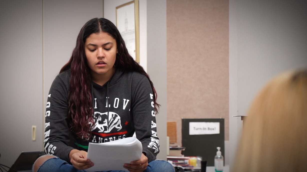 Jamie Cutler finds the support she needs at Mountain High Monday, Nov. 5, 2018. Photo: KSL TV