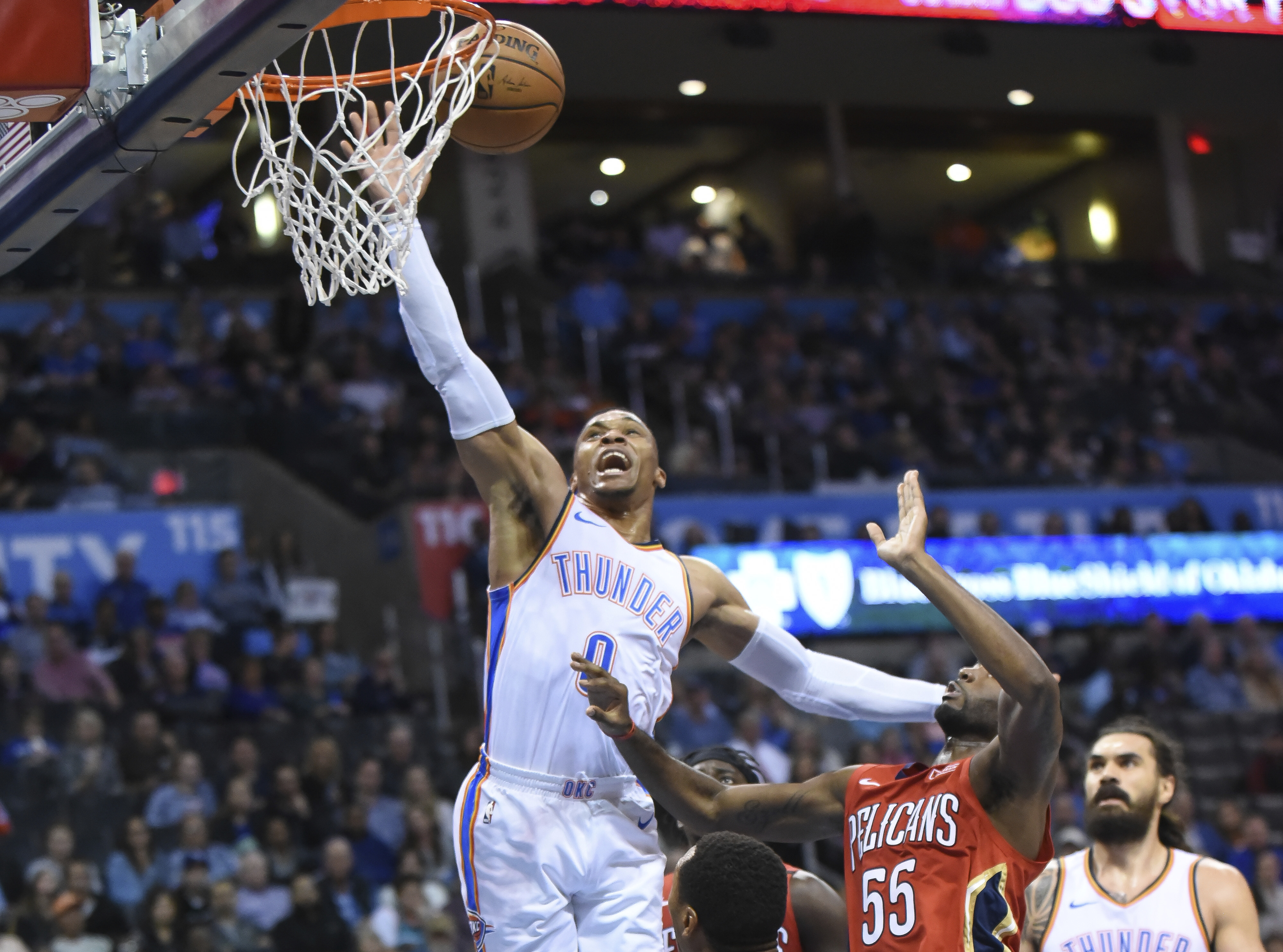 Thunder G Westbrook to miss game with sprained ankle