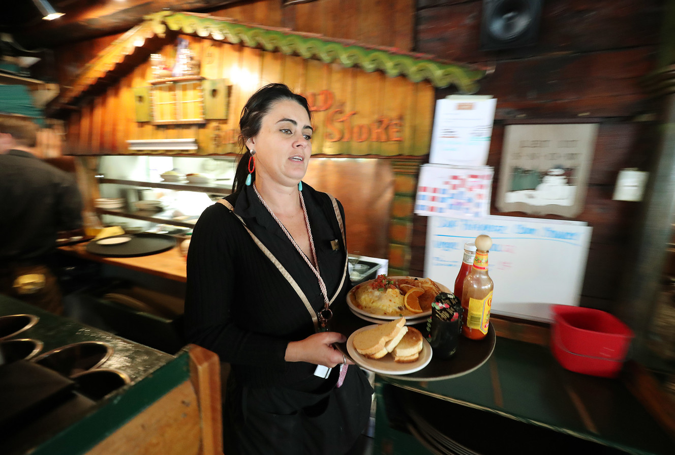 Juliana Nascimento carries breakfast to a customer at Silver Fork Lodge in Brighton on Wednesday, Nov. 7, 2018. Residents voted Tuesday to incorporate into a new city. (Photo: Jeffrey D. Allred, KSL)