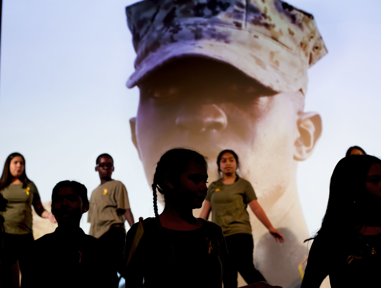 Students perform during the second annual Veterans Day celebration at Granite Park Junior High School in Salt Lake City on Thursday, Nov. 8, 2018. (Photo: Laura Seitz, KSL)