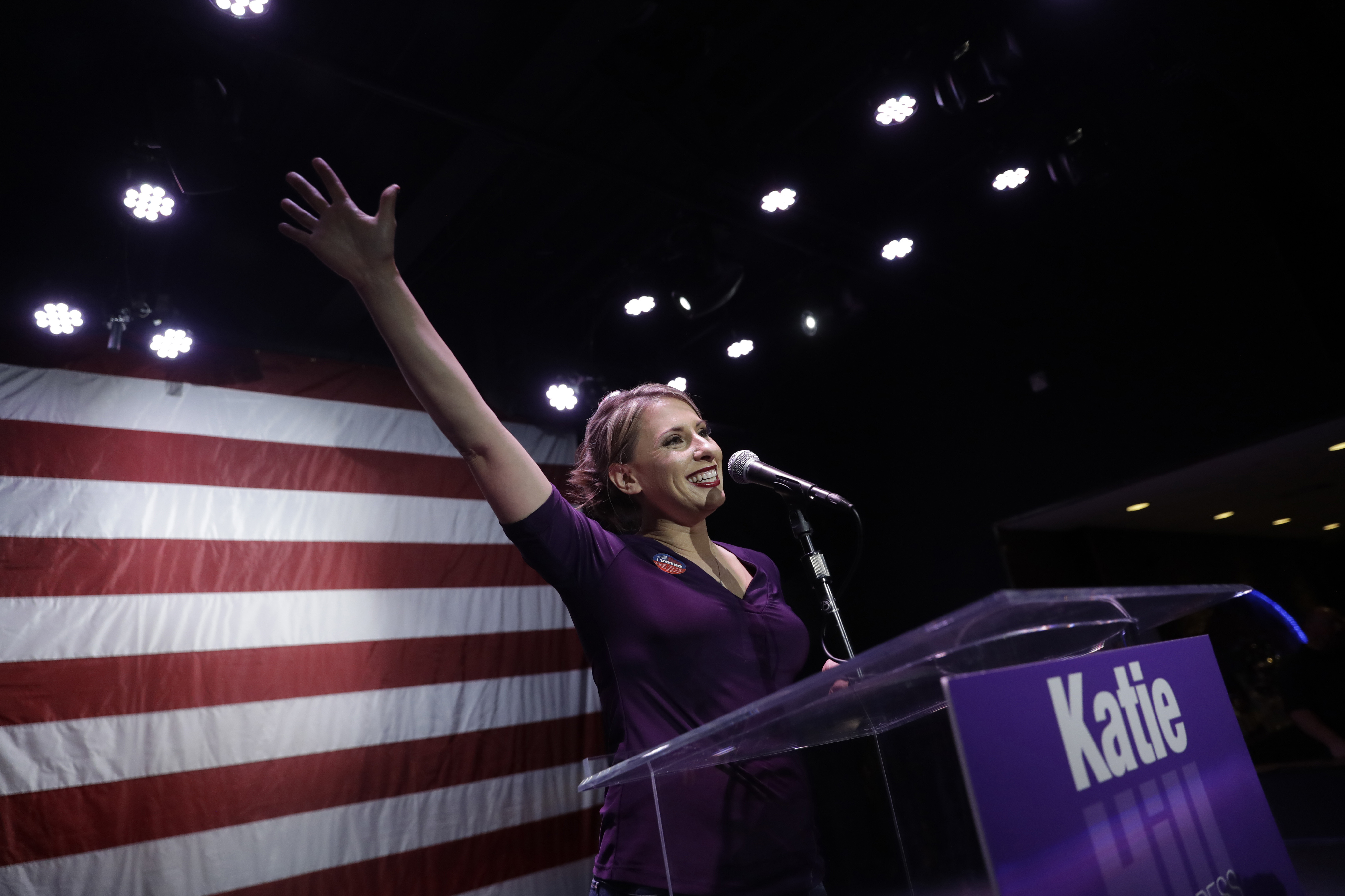 The Latest: Democrat Katie Hill defeats Rep. Steve Knight