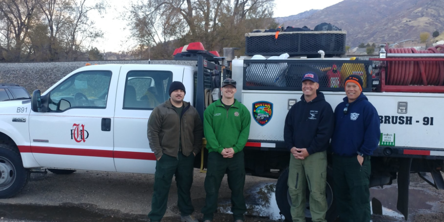 Uintah City Fire Department prepare to leave Sunday to assist with the devastating fires burning in California. (Photo: Uintah City Fire Department)