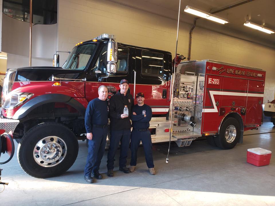 Firefighters from the Lone Peak Fire District prepare to leave Sunday to assist with the devastating fires burning in California. (Photo: Lone Peak Fire District)