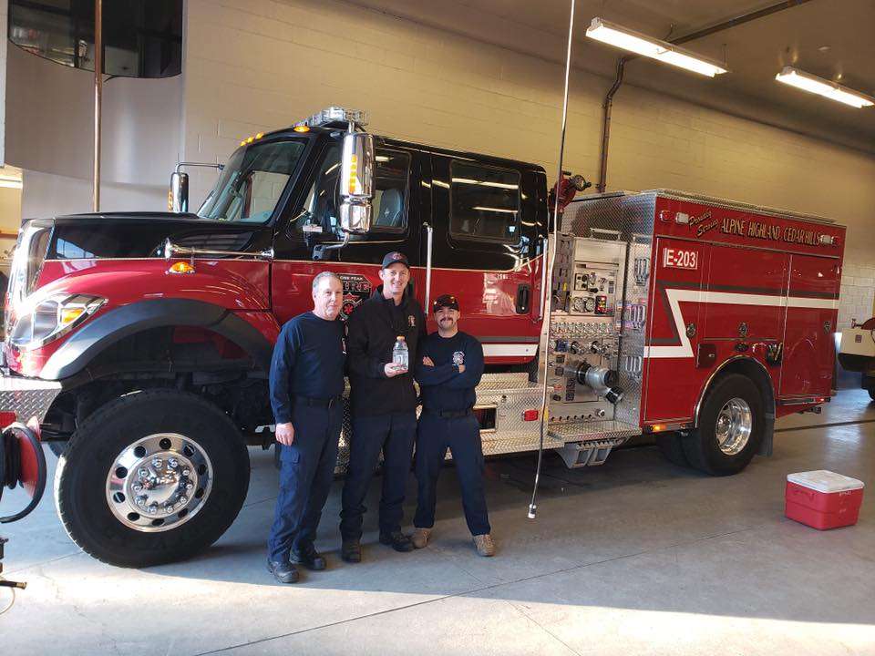 Firefighters from the Lone Peak Fire District prepare to leave Sunday to assist with the devastating fires burning in California. (Photo: Lone Peak Fire District)