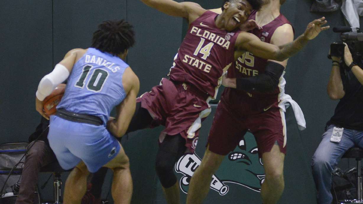 Mann leads No. 17 Florida State past Tulane, 80-69