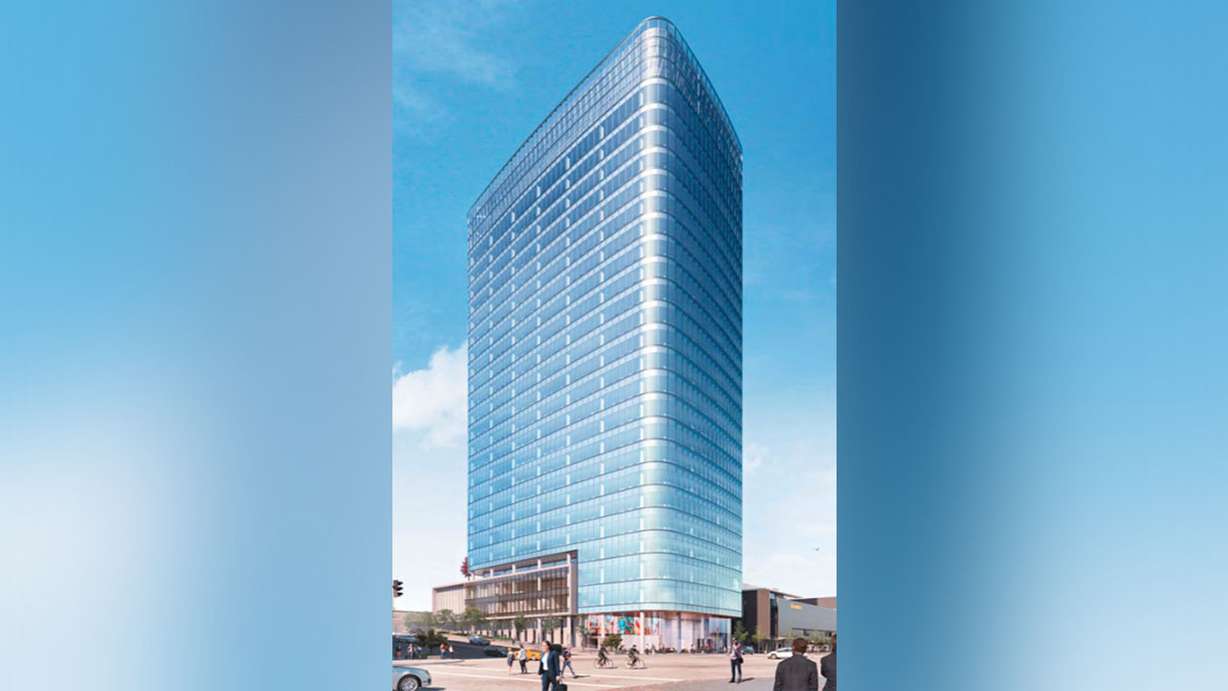 City Creek Reserve, a real estate arm of The Church of Jesus Christ of Latter-day Saints, has submitted preliminary plans to the Salt Lake City Planning Commission to build a 28-story office building on the corner of State Street and 100 South. (Photo: Salt Lake City Planning Commission)