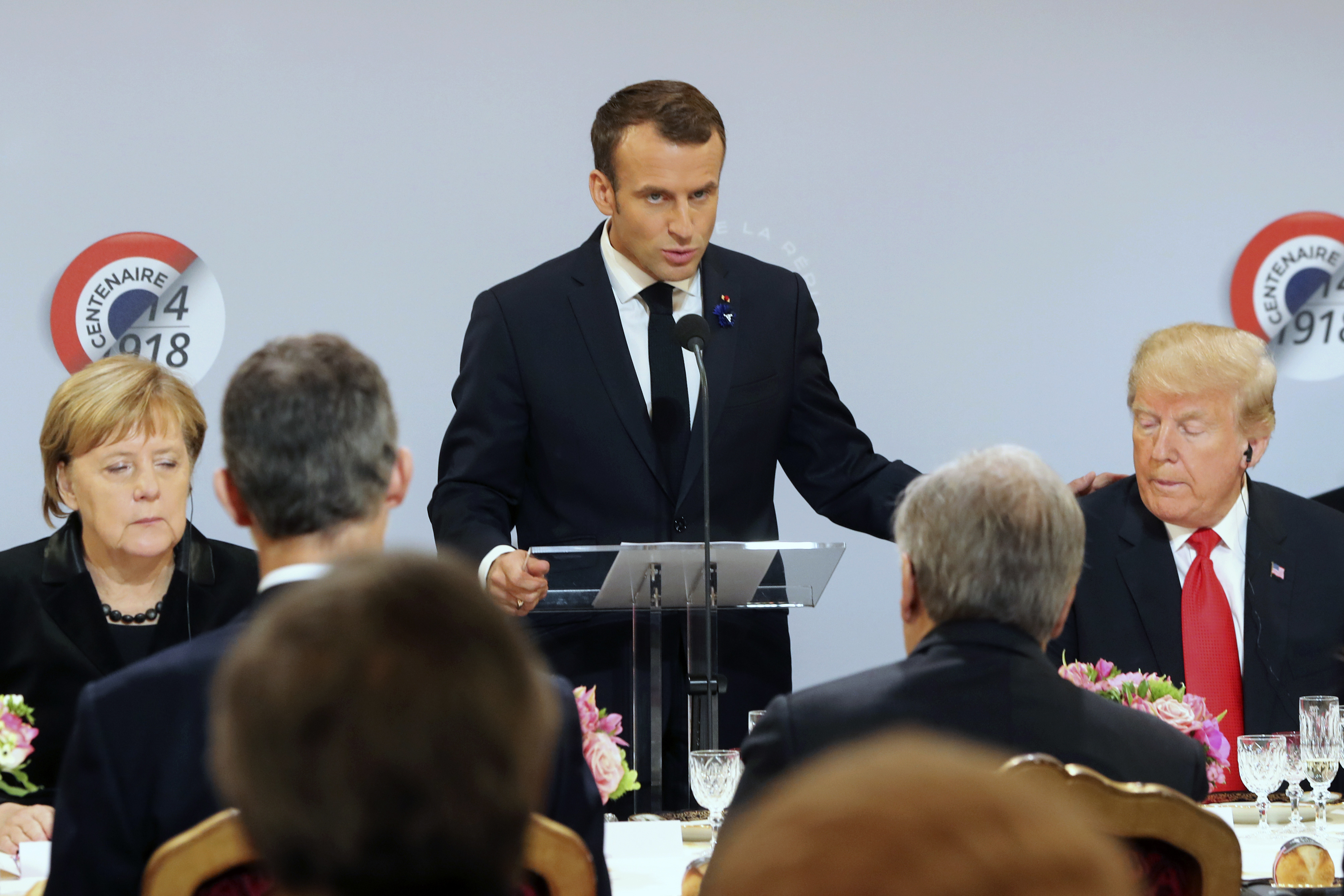 Trump rips Macron over trade, wine, his low approval ratings